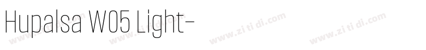 Hupalsa W05 Light字体转换